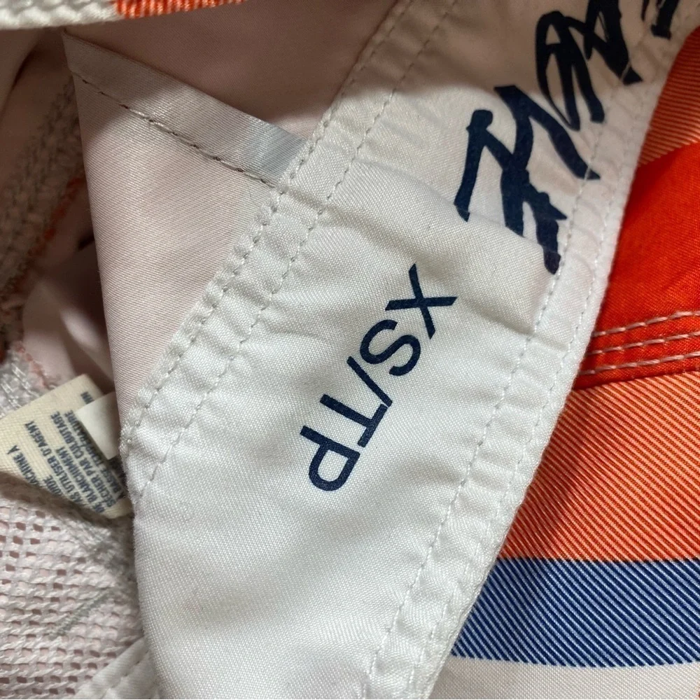 American eagle plaid Orange size XS drawstring‎ waist board swimming shorts